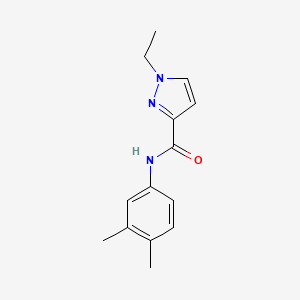 molecular formula C14H17N3O B5706000 N-(3,4-dimethylphenyl)-1-ethyl-1H-pyrazole-3-carboxamide CAS No. 515846-49-8