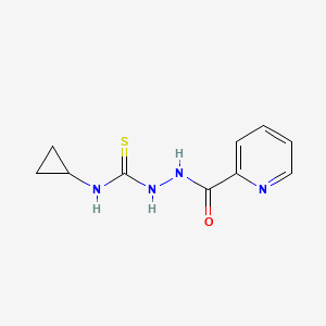 molecular formula C10H12N4OS B5706010 N-cyclopropyl-2-(2-pyridinylcarbonyl)hydrazinecarbothioamide 