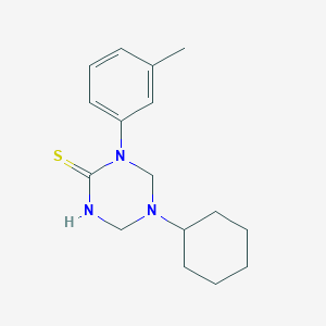 5-cyclohexyl-1-(3-methylphenyl)-1,3,5-triazinane-2-thione