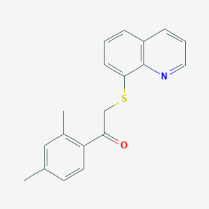 molecular formula C19H17NOS B5706034 1-(2,4-dimethylphenyl)-2-(8-quinolinylthio)ethanone 