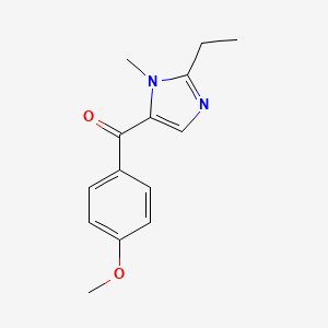 molecular formula C14H16N2O2 B5706047 (2-ethyl-1-methyl-1H-imidazol-5-yl)(4-methoxyphenyl)methanone 