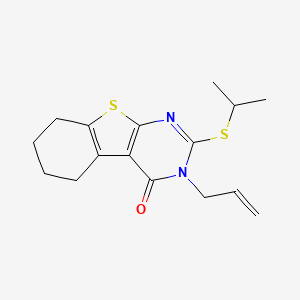 3-allyl-2-(isopropylthio)-5,6,7,8-tetrahydro[1]benzothieno[2,3-d]pyrimidin-4(3H)-one