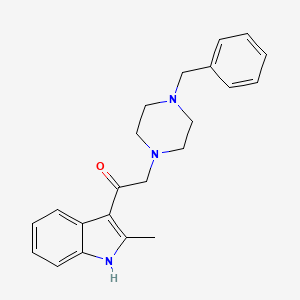 molecular formula C22H25N3O B5706064 2-(4-benzyl-1-piperazinyl)-1-(2-methyl-1H-indol-3-yl)ethanone 