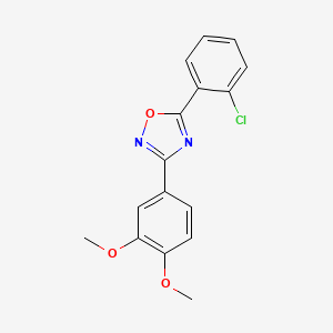 molecular formula C16H13ClN2O3 B5706076 5-(2-chlorophenyl)-3-(3,4-dimethoxyphenyl)-1,2,4-oxadiazole 