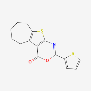 molecular formula C15H13NO2S2 B5706111 2-(2-thienyl)-6,7,8,9-tetrahydro-4H,5H-cyclohepta[4,5]thieno[2,3-d][1,3]oxazin-4-one 