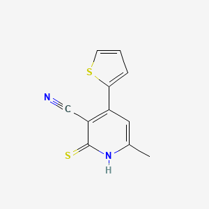 molecular formula C11H8N2S2 B5706117 6-methyl-4-(2-thienyl)-2-thioxo-1,2-dihydro-3-pyridinecarbonitrile 