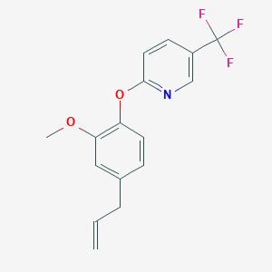 molecular formula C16H14F3NO2 B5706123 2-(4-allyl-2-methoxyphenoxy)-5-(trifluoromethyl)pyridine 