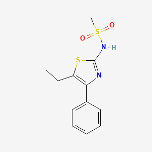 molecular formula C12H14N2O2S2 B5706126 N-(5-ethyl-4-phenyl-1,3-thiazol-2-yl)methanesulfonamide 