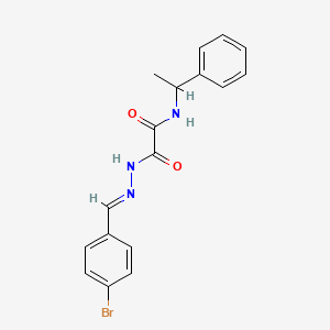 2-[2-(4-bromobenzylidene)hydrazino]-2-oxo-N-(1-phenylethyl)acetamide
