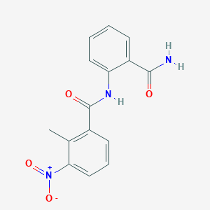 molecular formula C15H13N3O4 B5706181 N-[2-(aminocarbonyl)phenyl]-2-methyl-3-nitrobenzamide 