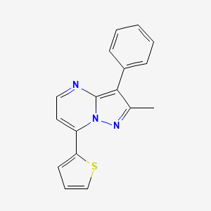 molecular formula C17H13N3S B5706190 2-methyl-3-phenyl-7-(2-thienyl)pyrazolo[1,5-a]pyrimidine 
