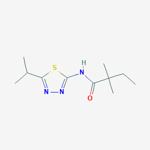 molecular formula C11H19N3OS B5706204 N-(5-isopropyl-1,3,4-thiadiazol-2-yl)-2,2-dimethylbutanamide 