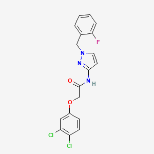 molecular formula C18H14Cl2FN3O2 B5706211 2-(3,4-dichlorophenoxy)-N-[1-(2-fluorobenzyl)-1H-pyrazol-3-yl]acetamide 