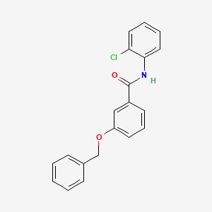 molecular formula C20H16ClNO2 B5706219 3-(benzyloxy)-N-(2-chlorophenyl)benzamide 
