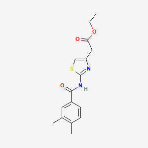 molecular formula C16H18N2O3S B5706221 ethyl {2-[(3,4-dimethylbenzoyl)amino]-1,3-thiazol-4-yl}acetate 