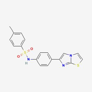 molecular formula C18H15N3O2S2 B5706222 N-(4-imidazo[2,1-b][1,3]thiazol-6-ylphenyl)-4-methylbenzenesulfonamide 