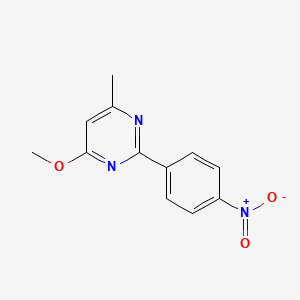 molecular formula C12H11N3O3 B5706236 4-methoxy-6-methyl-2-(4-nitrophenyl)pyrimidine 