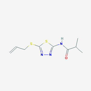 molecular formula C9H13N3OS2 B5706263 N-[5-(allylthio)-1,3,4-thiadiazol-2-yl]-2-methylpropanamide 