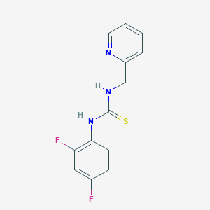 molecular formula C13H11F2N3S B5706267 N-(2,4-difluorophenyl)-N'-(2-pyridinylmethyl)thiourea 