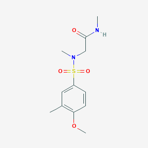 molecular formula C12H18N2O4S B5706273 N~2~-[(4-methoxy-3-methylphenyl)sulfonyl]-N~1~,N~2~-dimethylglycinamide 