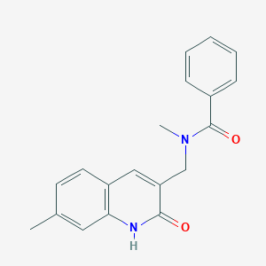 N-[(2-hydroxy-7-methyl-3-quinolinyl)methyl]-N-methylbenzamide