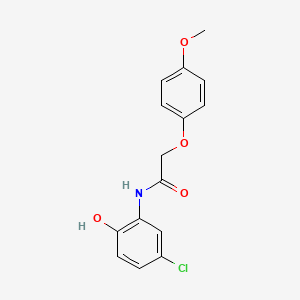 molecular formula C15H14ClNO4 B5706310 N-(5-chloro-2-hydroxyphenyl)-2-(4-methoxyphenoxy)acetamide 
