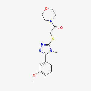 molecular formula C16H20N4O3S B5706314 4-({[5-(3-methoxyphenyl)-4-methyl-4H-1,2,4-triazol-3-yl]thio}acetyl)morpholine 