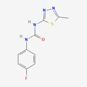molecular formula C10H9FN4OS B5706322 N-(4-fluorophenyl)-N'-(5-methyl-1,3,4-thiadiazol-2-yl)urea 