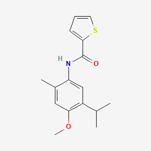 molecular formula C16H19NO2S B5706324 N-(5-isopropyl-4-methoxy-2-methylphenyl)-2-thiophenecarboxamide 