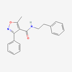 molecular formula C19H18N2O2 B5706344 5-methyl-3-phenyl-N-(2-phenylethyl)-4-isoxazolecarboxamide 