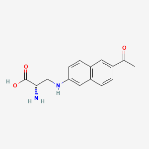 molecular formula C15H16N2O3 B570635 3-[(6-乙酰-2-萘基)氨基]丙氨酸 CAS No. 1313516-26-5