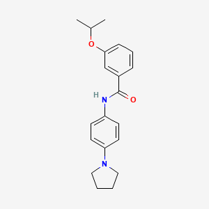 molecular formula C20H24N2O2 B5706360 3-isopropoxy-N-[4-(1-pyrrolidinyl)phenyl]benzamide 