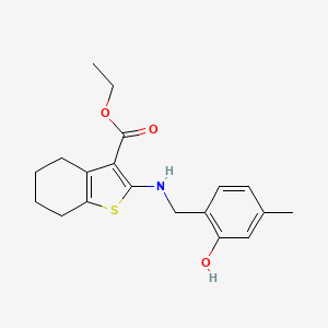 molecular formula C19H23NO3S B5706380 ethyl 2-[(2-hydroxy-4-methylbenzyl)amino]-4,5,6,7-tetrahydro-1-benzothiophene-3-carboxylate 