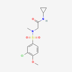 molecular formula C13H17ClN2O4S B5706384 N~2~-[(3-chloro-4-methoxyphenyl)sulfonyl]-N~1~-cyclopropyl-N~2~-methylglycinamide 