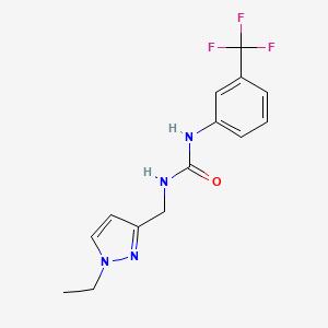 molecular formula C14H15F3N4O B5706403 N-[(1-ethyl-1H-pyrazol-3-yl)methyl]-N'-[3-(trifluoromethyl)phenyl]urea 