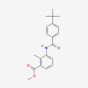molecular formula C20H23NO3 B5706416 methyl 3-[(4-tert-butylbenzoyl)amino]-2-methylbenzoate 