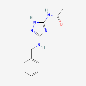 molecular formula C11H13N5O B5706423 N-[5-(benzylamino)-1H-1,2,4-triazol-3-yl]acetamide 