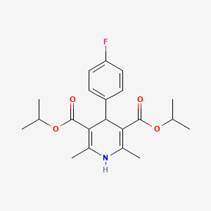 molecular formula C21H26FNO4 B5706452 diisopropyl 4-(4-fluorophenyl)-2,6-dimethyl-1,4-dihydro-3,5-pyridinedicarboxylate 