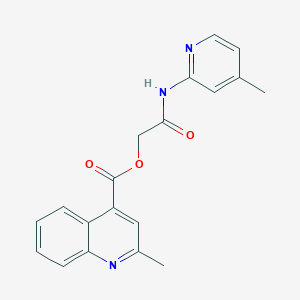 molecular formula C19H17N3O3 B5706457 2-[(4-methyl-2-pyridinyl)amino]-2-oxoethyl 2-methyl-4-quinolinecarboxylate 