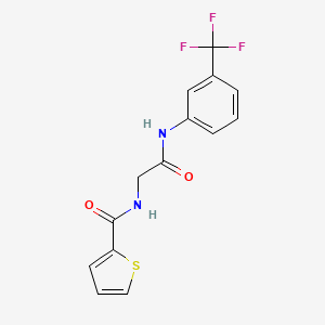 molecular formula C14H11F3N2O2S B5706475 N-(2-oxo-2-{[3-(trifluoromethyl)phenyl]amino}ethyl)-2-thiophenecarboxamide 