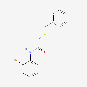 molecular formula C15H14BrNOS B5706476 2-(benzylthio)-N-(2-bromophenyl)acetamide 