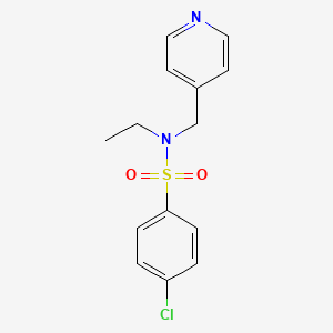 molecular formula C14H15ClN2O2S B5706477 4-chloro-N-ethyl-N-(4-pyridinylmethyl)benzenesulfonamide 