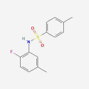 molecular formula C14H14FNO2S B5706489 N-(2-氟-5-甲基苯基)-4-甲基苯磺酰胺 