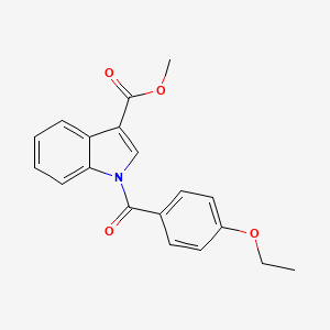 molecular formula C19H17NO4 B5706491 methyl 1-(4-ethoxybenzoyl)-1H-indole-3-carboxylate 