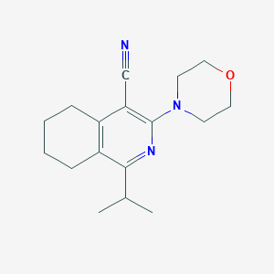1-isopropyl-3-(4-morpholinyl)-5,6,7,8-tetrahydro-4-isoquinolinecarbonitrile