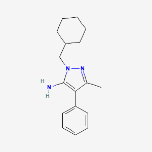 molecular formula C17H23N3 B5706499 1-(cyclohexylmethyl)-3-methyl-4-phenyl-1H-pyrazol-5-amine 