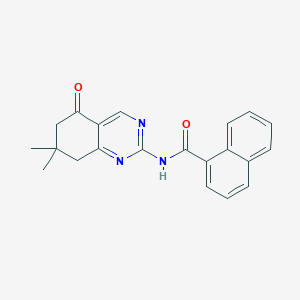 molecular formula C21H19N3O2 B5706501 N-(7,7-dimethyl-5-oxo-5,6,7,8-tetrahydro-2-quinazolinyl)-1-naphthamide 