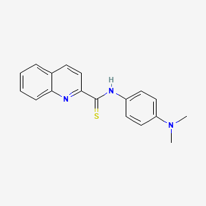molecular formula C18H17N3S B5706505 N-[4-(dimethylamino)phenyl]-2-quinolinecarbothioamide 
