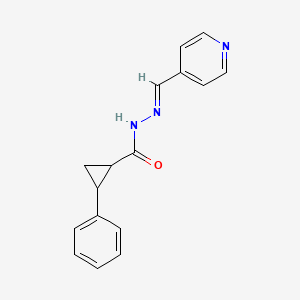 molecular formula C16H15N3O B5706506 2-phenyl-N'-(4-pyridinylmethylene)cyclopropanecarbohydrazide 