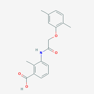 molecular formula C18H19NO4 B5706521 3-{[(2,5-dimethylphenoxy)acetyl]amino}-2-methylbenzoic acid 